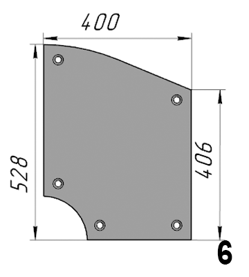 Р-505 (JB3000D.3-2; 1100014596) Торцевой бронелист NFLG